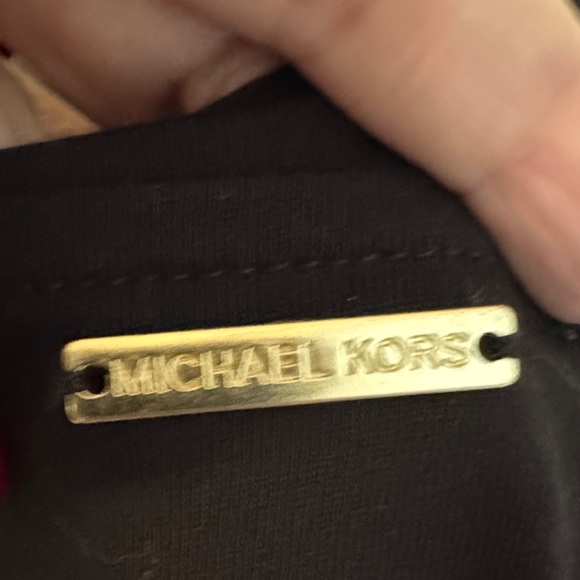 Michael Kors Elegant Black Puff Leatherette Sleeve Top NWOT - Picture 4 of 7